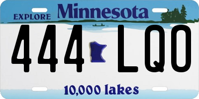 MN license plate 444LQO