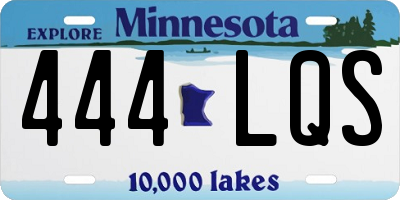 MN license plate 444LQS