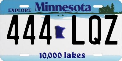 MN license plate 444LQZ
