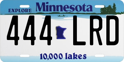 MN license plate 444LRD