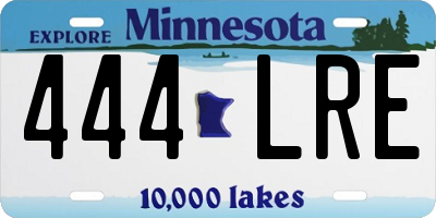 MN license plate 444LRE
