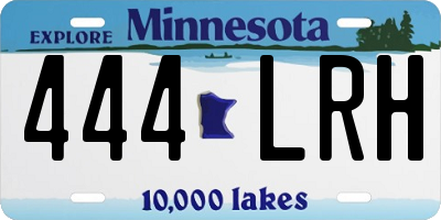 MN license plate 444LRH