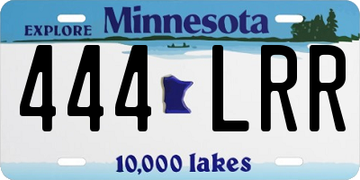 MN license plate 444LRR