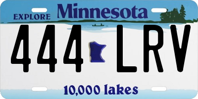 MN license plate 444LRV