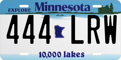 MN license plate 444LRW