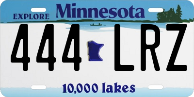MN license plate 444LRZ