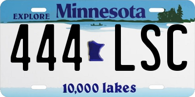 MN license plate 444LSC