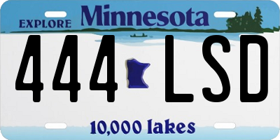 MN license plate 444LSD
