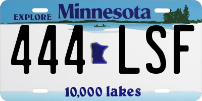 MN license plate 444LSF