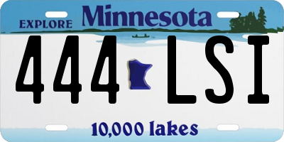MN license plate 444LSI