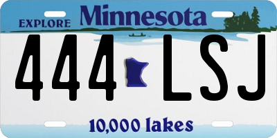 MN license plate 444LSJ