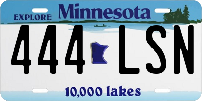 MN license plate 444LSN