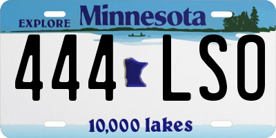 MN license plate 444LSO