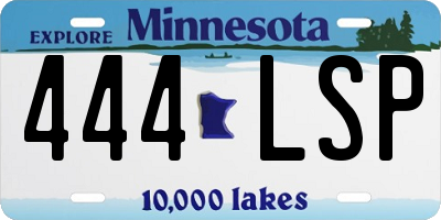 MN license plate 444LSP