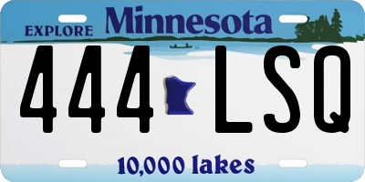 MN license plate 444LSQ