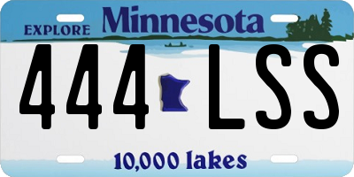 MN license plate 444LSS