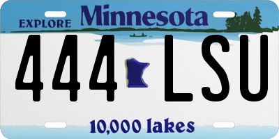 MN license plate 444LSU