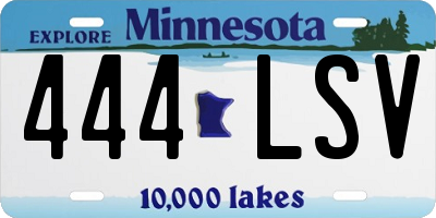 MN license plate 444LSV