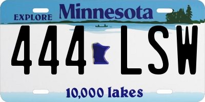 MN license plate 444LSW