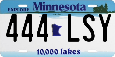 MN license plate 444LSY