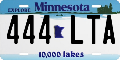 MN license plate 444LTA