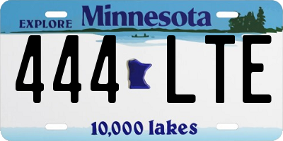 MN license plate 444LTE