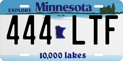 MN license plate 444LTF