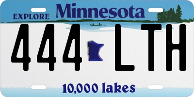 MN license plate 444LTH