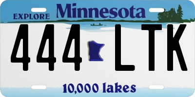 MN license plate 444LTK