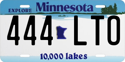MN license plate 444LTO