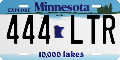 MN license plate 444LTR