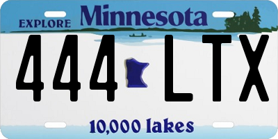 MN license plate 444LTX