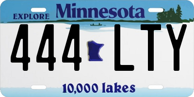 MN license plate 444LTY