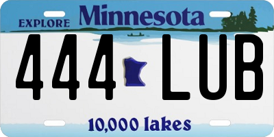 MN license plate 444LUB