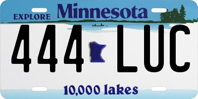 MN license plate 444LUC