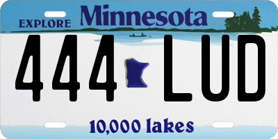 MN license plate 444LUD