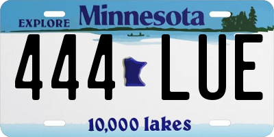 MN license plate 444LUE