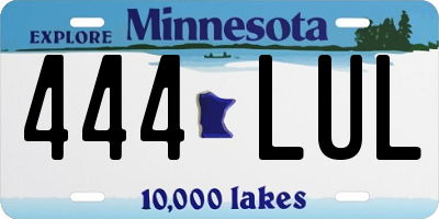 MN license plate 444LUL