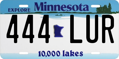 MN license plate 444LUR