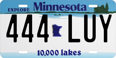 MN license plate 444LUY