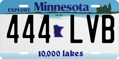 MN license plate 444LVB