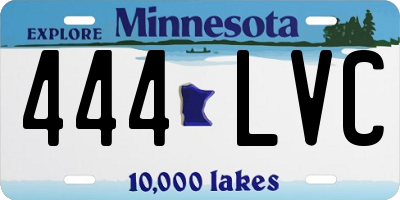 MN license plate 444LVC