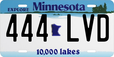 MN license plate 444LVD