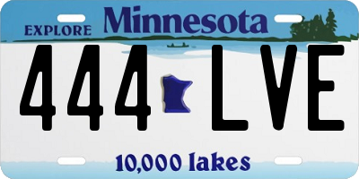 MN license plate 444LVE