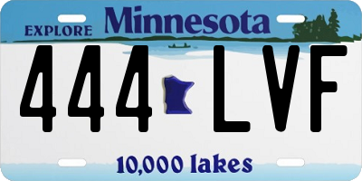 MN license plate 444LVF