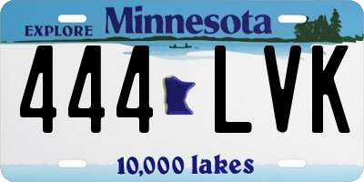 MN license plate 444LVK