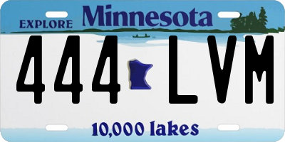 MN license plate 444LVM