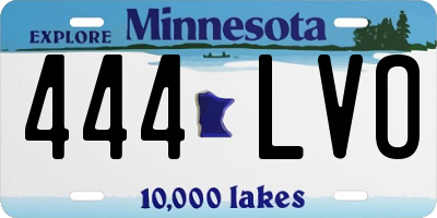 MN license plate 444LVO