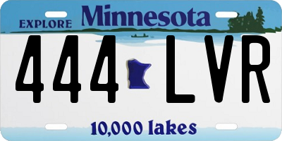 MN license plate 444LVR