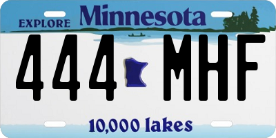MN license plate 444MHF